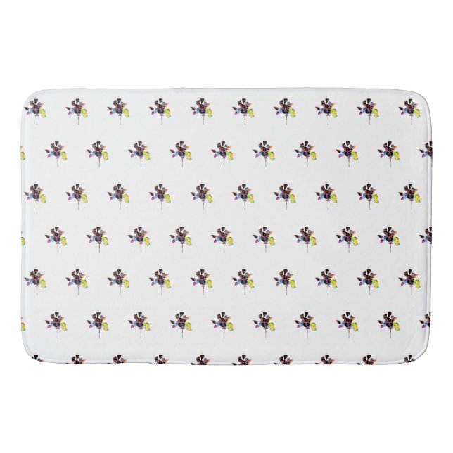 Mixed Chevron Geo Bath Mat (Front)