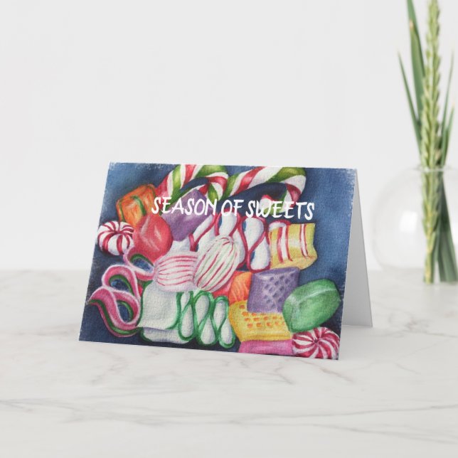 Mixed Christmas Candy Holiday Card (Front)