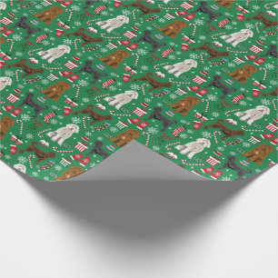 Mixed coats Labradoodle dog christmas Wrapping Paper