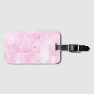 Mixed Colour Pink Abstract Watercolor Print Luggage Tag