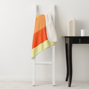 Mixed Colour Stripe Fleece Sherpa Blanket Gift Ide