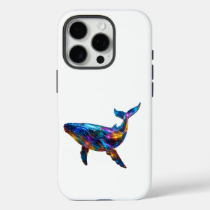 Mixed Colourful Whale – Glowing Glass Body Realist iPhone 16 Pro Case