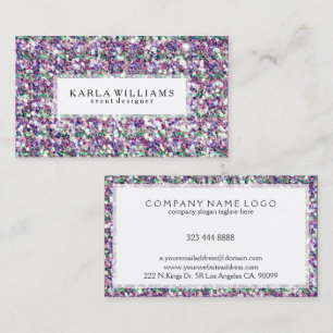 Mixed Colours Glitter Texture Print Business Card
