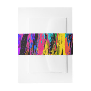 Mixed colours invitation belly band