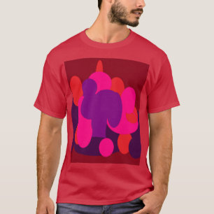 Mixed colours red wine purple patterns globes T-Shirt