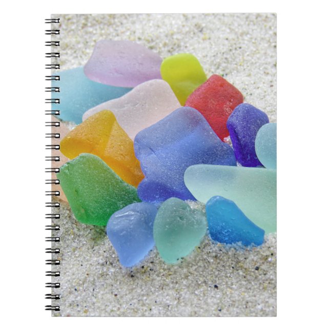 Mixed colours sea glass - notebook (Front)