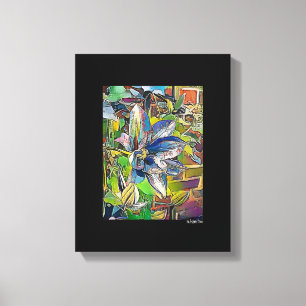 Mixed Digital Media Black Wrapped Canvas Art