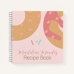 Mixed Doughnuts Sweets Pink Baker Recipe Notebook