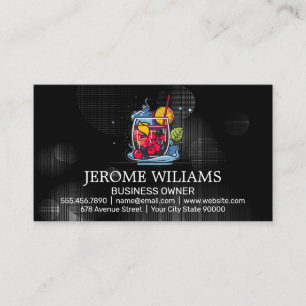 Mixed Drink Logo Mixology Bartender Business Card