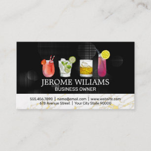 Mixed Drinks   Bartending Business Card