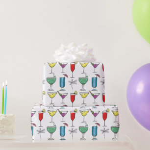 Mixed Drinks Cocktails Wrapping Paper