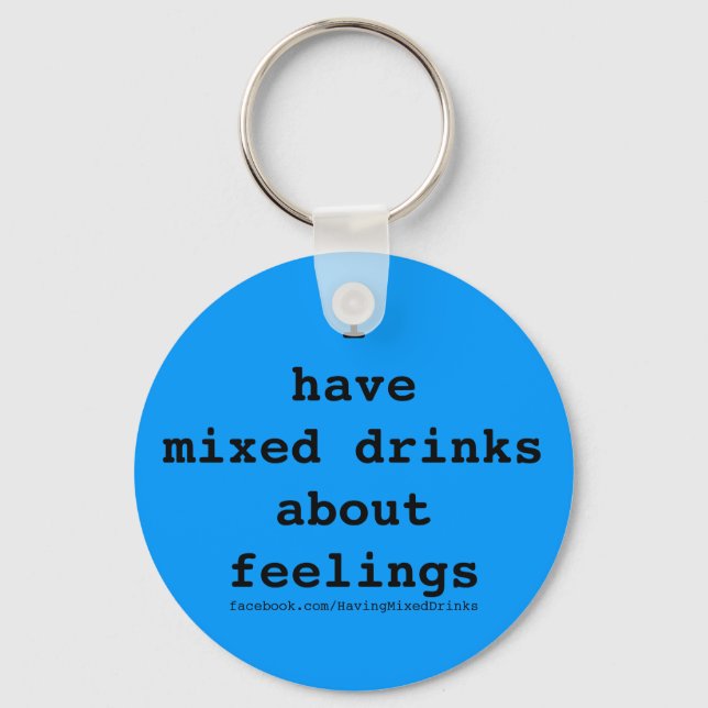 Mixed Drinks Logo Blue Key Ring (Front)