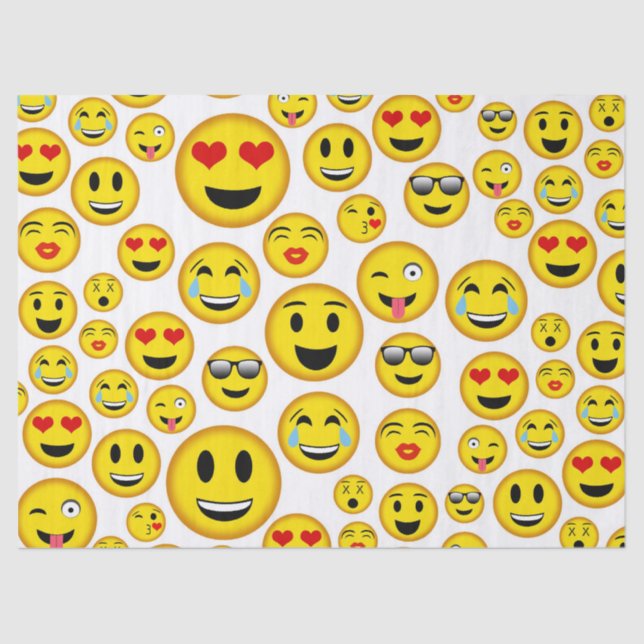 Mixed emoji pattern fun party tissue tissue paper (Front)