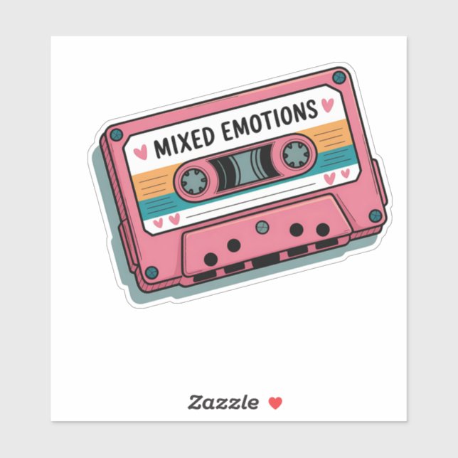 Mixed Emotions Retro Cassette Tape Art (Sheet)