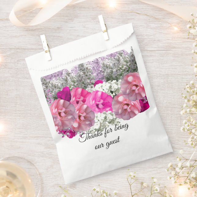 Mixed Floral Bouquet Favour Bag (Clipped)