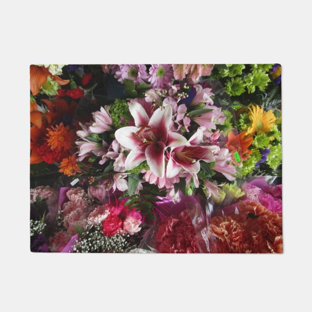 Mixed Flower Bouquet Doormat (Front)