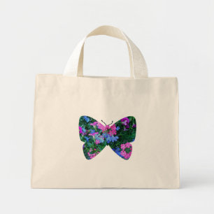 Mixed Flowers Butterfly Tote Bag