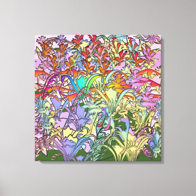 Mixed Flowers Canvas Print (Front)