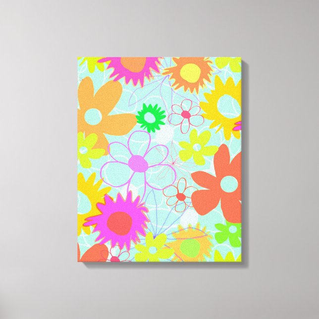 Mixed Flowers Canvas Print (Front)