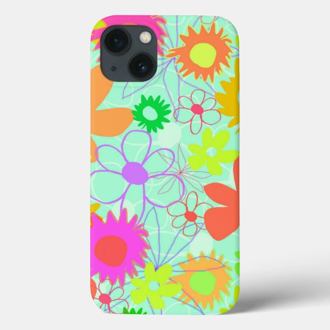 Mixed Flowers Case-Mate iPhone Case (Back)