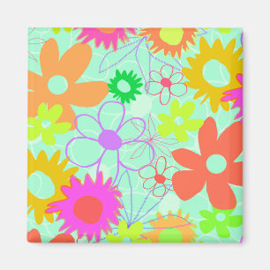 Mixed Flowers Magnet