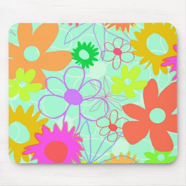 Mixed Flowers Mouse Mat (Front)
