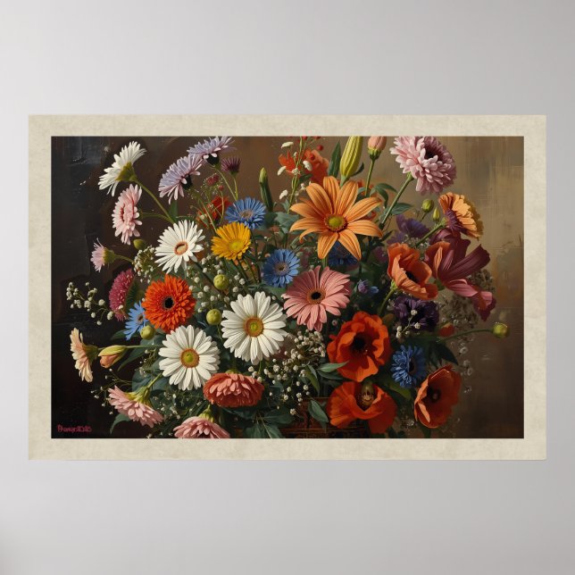 Mixed Flowers Poster (Front)