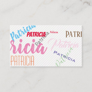 Mixed Fonts and Colours Business Card