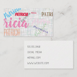 Mixed Fonts Modern Background Business Card