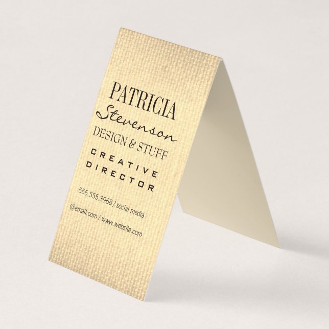 Mixed Fonts / Sepia Texture Business Card (Front)