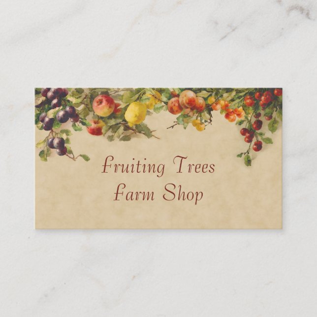 Mixed fruit farm sales business card (Front)