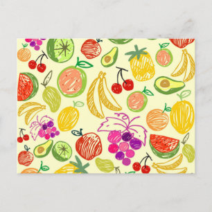 Mixed fruit postcard
