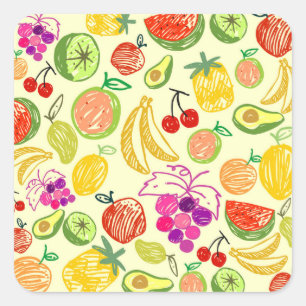 Mixed fruit stickers