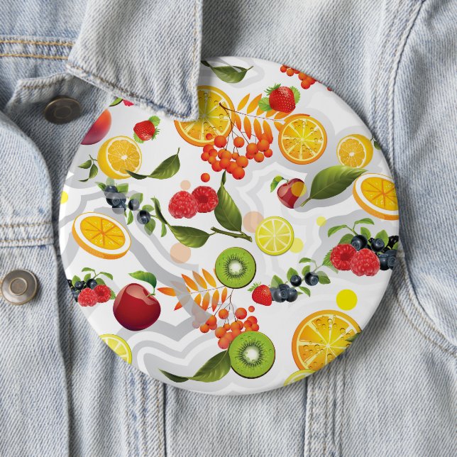 Mixed Fruits 5 6 Cm Round Badge (In Situ)