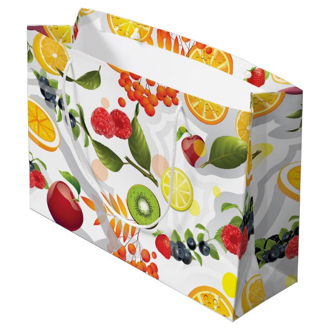 Mixed Fruits 5 Large Gift Bag (Back Angled)