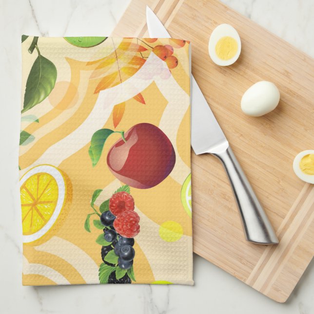 Mixed Fruits 6 Tea Towel (Quarter Fold)
