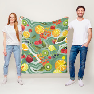 Mixed Fruits 7 Fleece Blanket