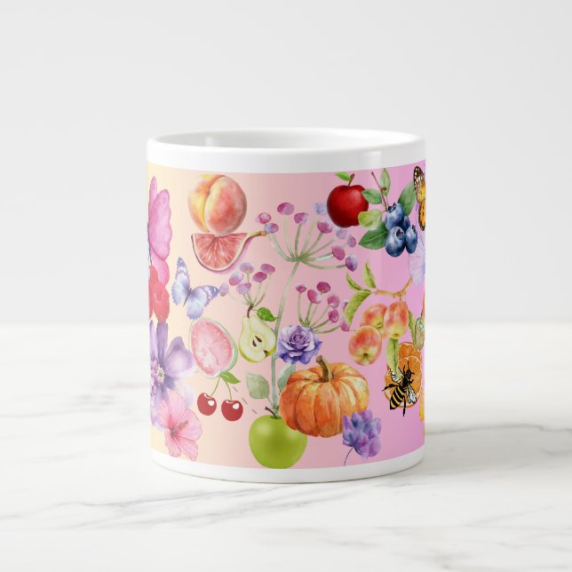 Mixed Fruits Large Coffee Mug (Front)