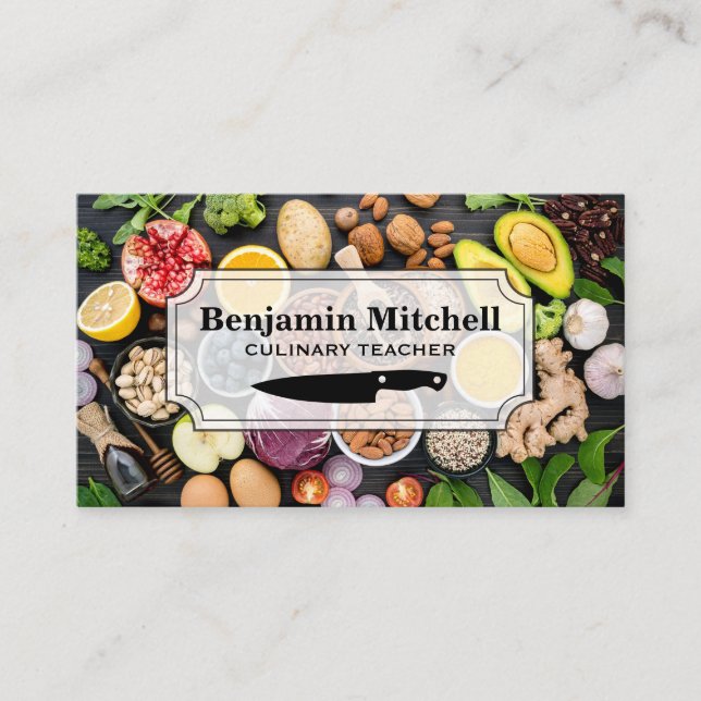 Mixed Fruits Vegetables Business Card (Front)