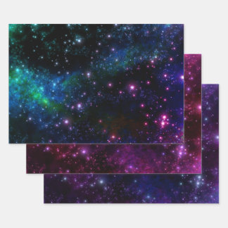 Mixed Galaxy Wrapping Paper Sheet
