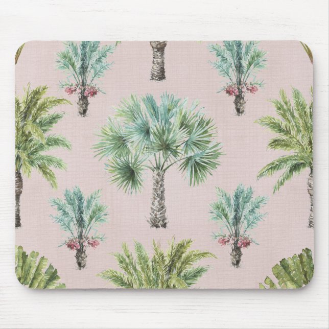 Mixed Green Palm Trees Mouse Mat (Front)