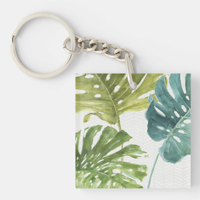 Mixed Greens | Tropical Palms Key Ring (Front)