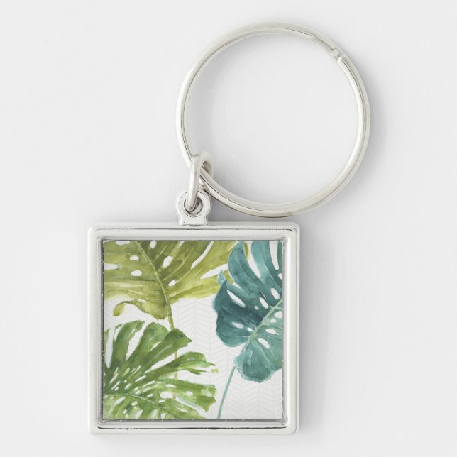 Mixed Greens | Tropical Palms Key Ring (Front)