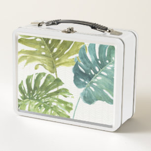 Mixed Greens Tropical Palms Metal Lunch Box