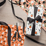 Mixed Halloween Patterns Ghost Pumpkins Bats Wrapping Paper Sheet<br><div class="desc">Cute Halloween wrapping paper with mixed patterns in matching colours with pumpkins,  ghosts,  cats,  and bats. Perfect for Halloween baby showers,  Halloween parties,  Halloween birthdays,  and other spooky occasions.</div>