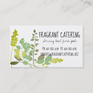 Mixed herbs culinary chef catering business card
