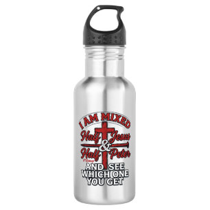 Mixed Jesus and Peter Vintage Christian Humour 532 Ml Water Bottle