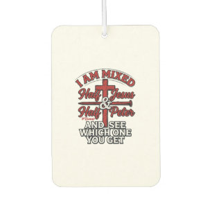 Mixed Jesus and Peter Vintage Christian Humour Car Air Freshener