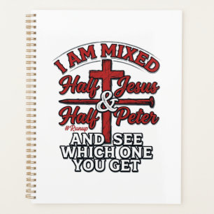 Mixed Jesus and Peter Vintage Christian Humour Planner