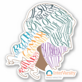 Mixed Jesus sticker